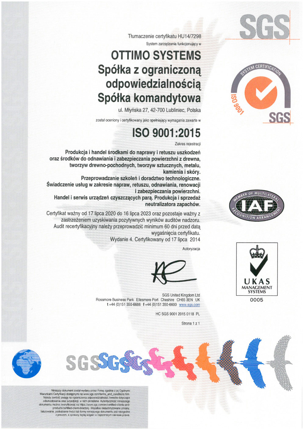 Certyfikat ISO